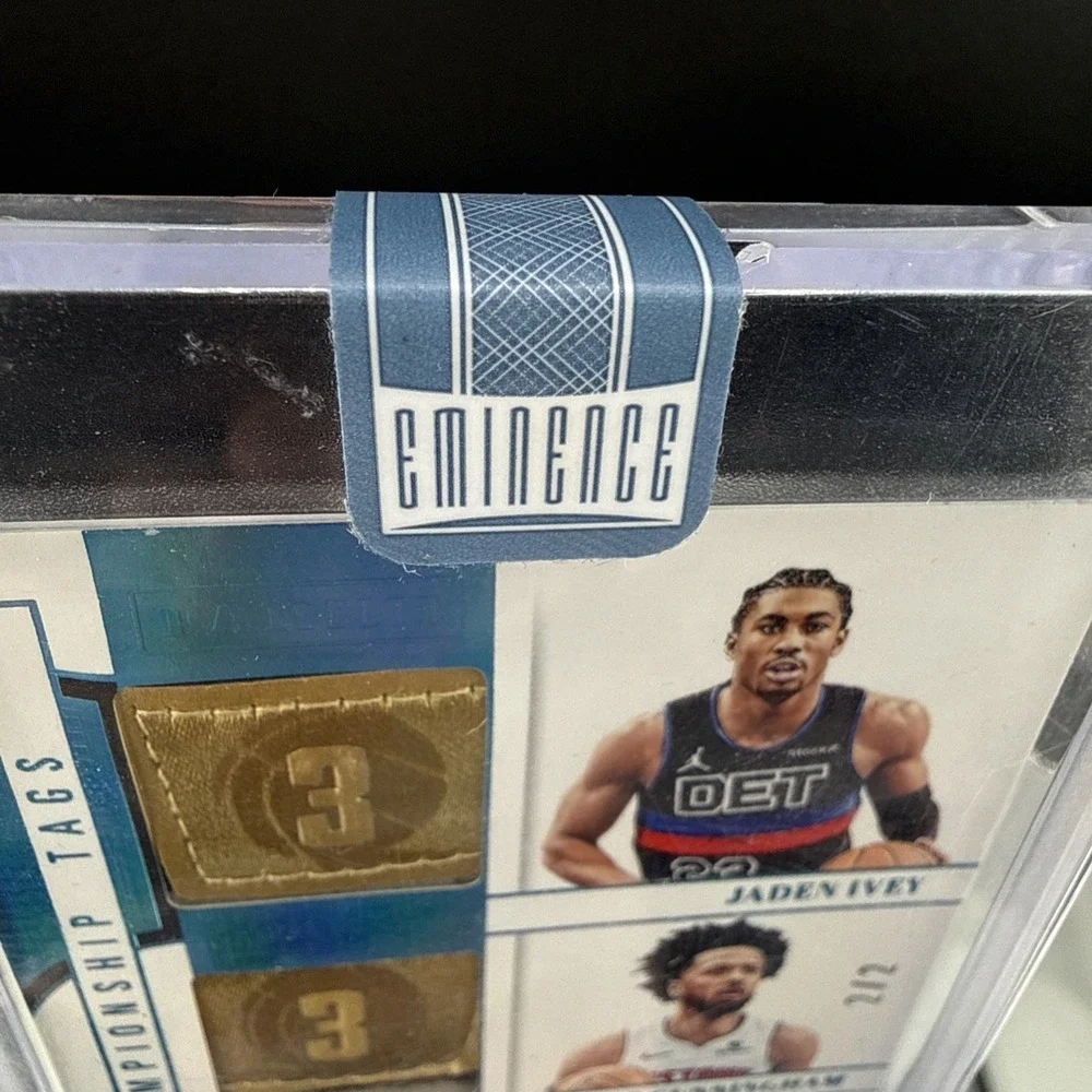 Jaden Ivey Cade Cunningham Ausar Thompson Panini Triple Championship Tags 2/2